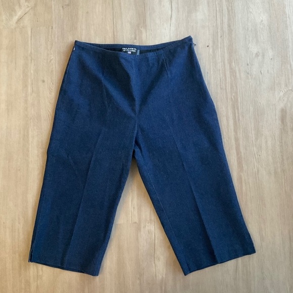 Vintage Polo Jeans Co. Ralph Lauren Stretch Side Zip Jean Capris straight blue 6 - Picture 1 of 6